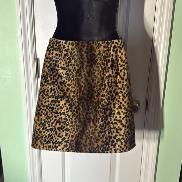 Hugo Buscati Leopard Print Vintage 90s Fuzzy Mini Skirt Sexy Meow Kitty Size 4 - Picture 5 of 8